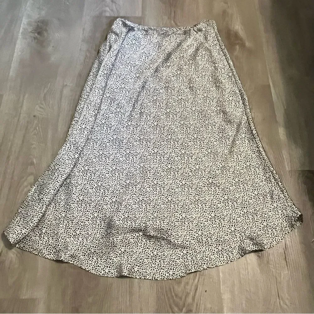 Sienna Sky Spotted Silky Midi Skirt